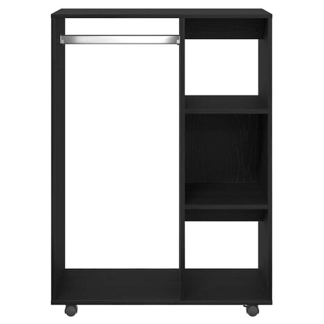 Kledingkast Zwart Eiken 80x40x110 cm Bewerkt Hout 5