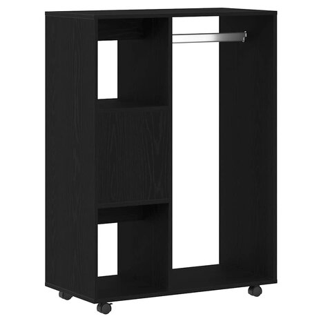 Kledingkast Zwart Eiken 80x40x110 cm Bewerkt Hout 7