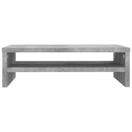 Monitorstandaard 42x24x13 cm bewerkt hout betongrijs 4