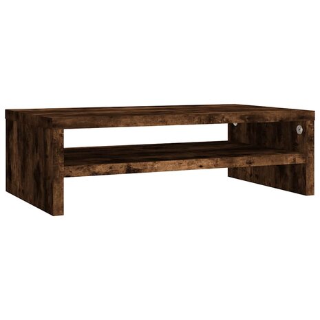 Monitorstandaard 42x24x13 cm bewerkt hout gerookt eikenkleurig 2