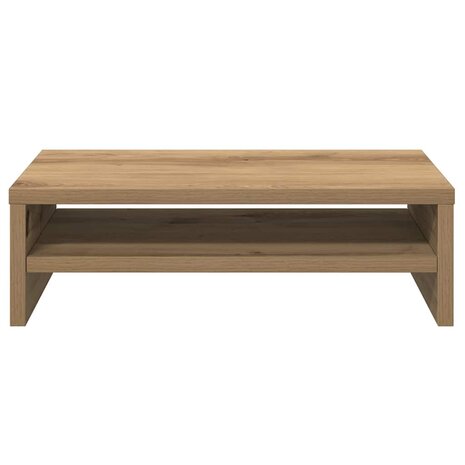 Monitorstandaard 42x24x13 cm bewerkt hout artisanaal eikenkleur 5