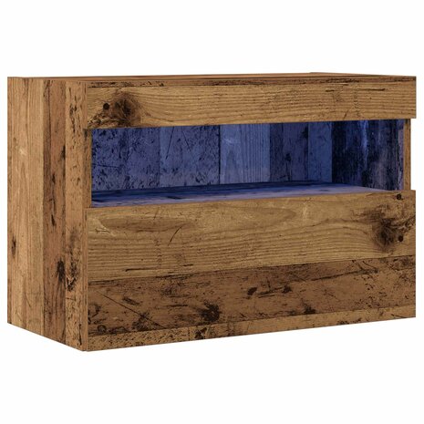 TV Wandkast Oud hout 60 x 30 x 40 cm Bewerkt hout 2