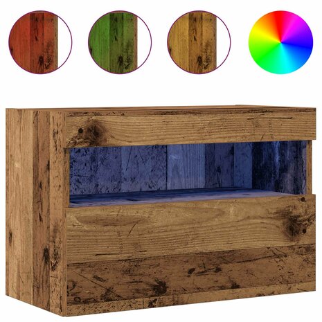 TV Wandkast Oud hout 60 x 30 x 40 cm Bewerkt hout 4