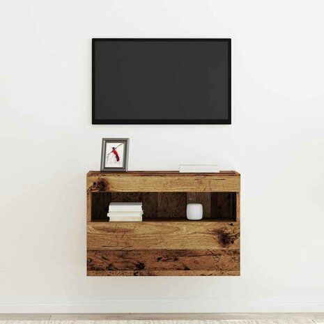 TV Wandkast Oud hout 60 x 30 x 40 cm Bewerkt hout 5