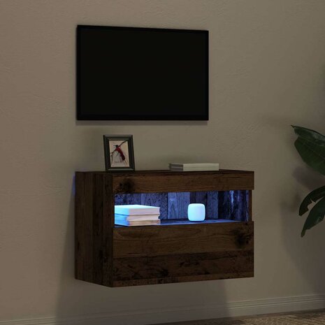 TV Wandkast Oud hout 60 x 30 x 40 cm Bewerkt hout 6