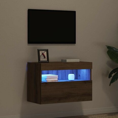 TV Wandkast artisanaal eikenkleurig 60 x 30 x 40 cm 6