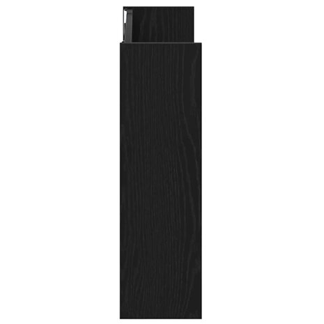 Schoenenkast met plank Zwart Eiken 85 x 18 x 90 cm Bewerkt hout 6