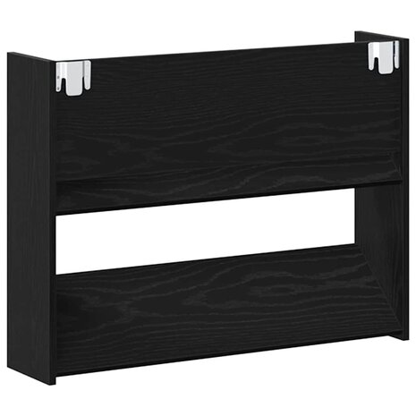 Schoenenkast met plank Zwart Eiken 85 x 18 x 90 cm Bewerkt hout 7