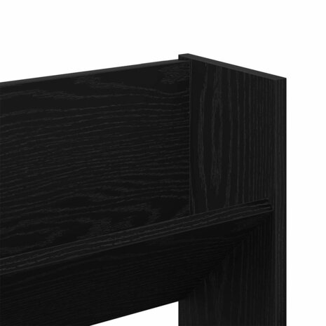 Schoenenkast met plank Zwart Eiken 85 x 18 x 90 cm Bewerkt hout 8