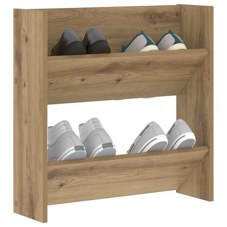 Schoenenkast Artisan Eiken 60 x 18 x 60 cm Bewerkt hout 3