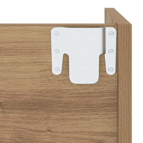 Schoenenkast Artisan Eiken 60 x 18 x 90 cm Bewerkt hout 8