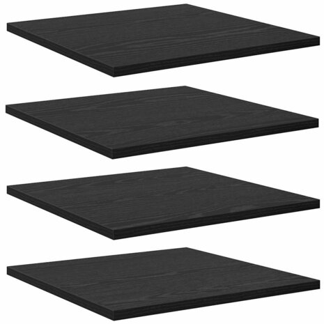 Boekenplank Bord 4 pcs Zwart 40 x 40 x 1,5 cm Bewerkt hout 2