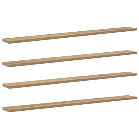 Boekenplank Bord 4 pcs Bruin 100 x 10 x 1,5 cm Bewerkt hout 2