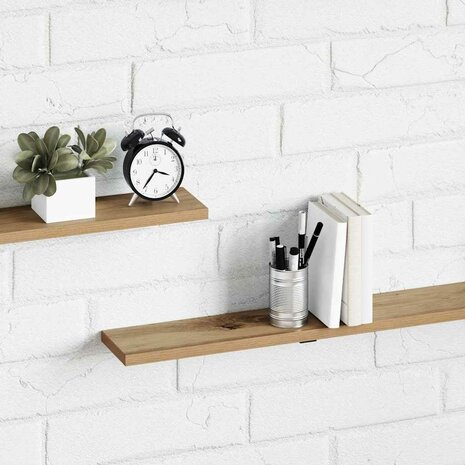 Boekenplank Bord 4 pcs Bruin 100 x 10 x 1,5 cm Bewerkt hout 4