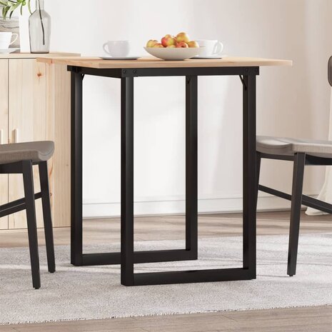 Eettafel O-frame 60x60x75 cm massief grenenhout en staal 1