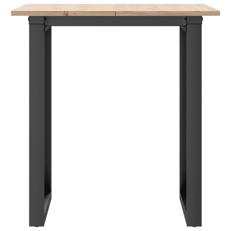 Eettafel O-frame 60x60x75 cm massief grenenhout en staal 4