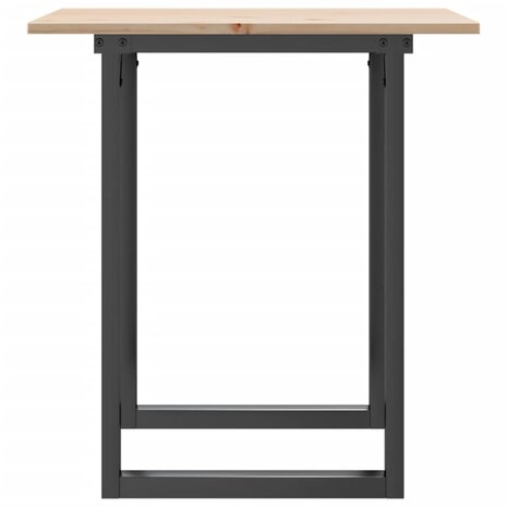 Eettafel O-frame 60x60x75 cm massief grenenhout en staal 5