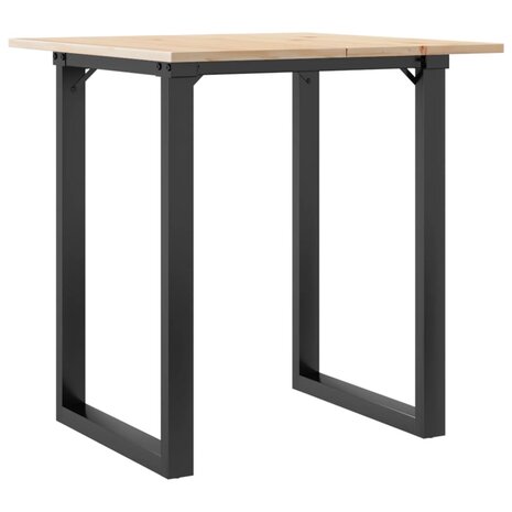 Eettafel O-frame 60x60x75 cm massief grenenhout en staal 6