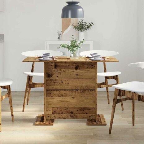Eettafel Oudhout 110 x 60 x 75 cm Bewerkt hout 4