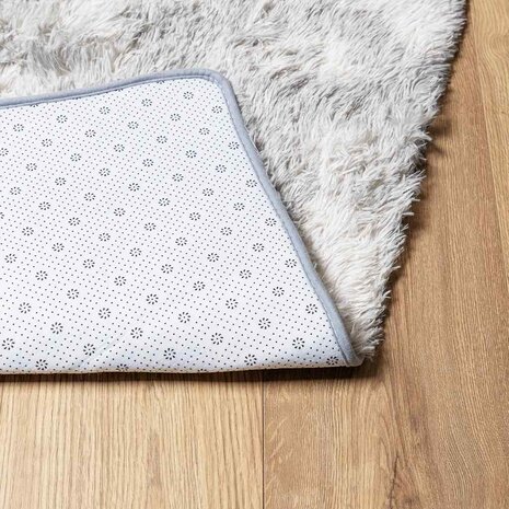 Hoogpolig vloerkleed NAVARRA 80x150 cm polyester zilvergrijs 6