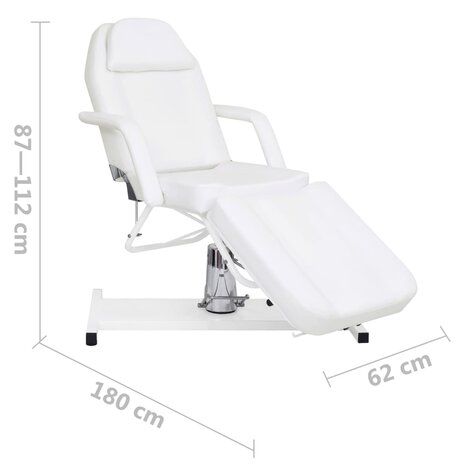 Massagetafel 180x62x(87-112) cm wit 8