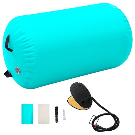 Gymnastiekrol met pomp opblaasbaar 100x60 cm PVC groen 1