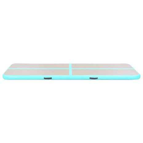Gymnastiekmat met pomp opblaasbaar 300x100x10 cm PVC groen 5