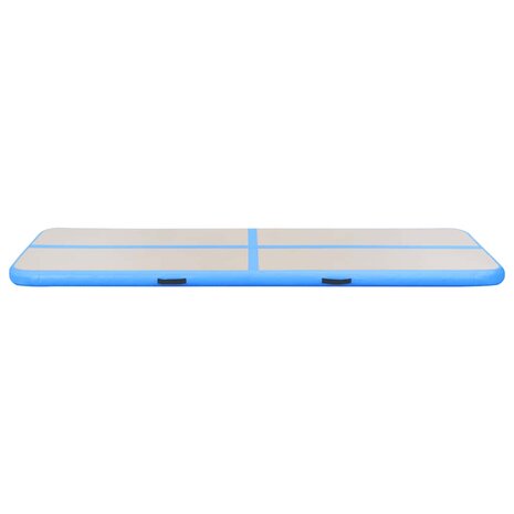 Gymnastiekmat met pomp opblaasbaar 800x100x10 cm PVC blauw 5