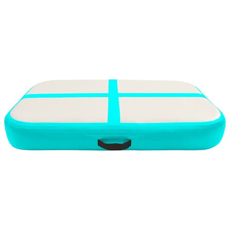 Gymnastiekmat met pomp opblaasbaar 60x100x20 cm PVC groen 3