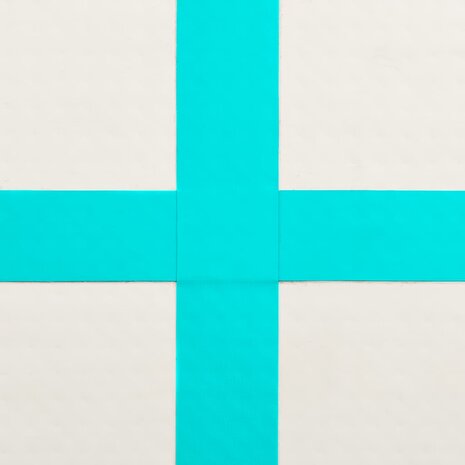 Gymnastiekmat met pomp opblaasbaar 500x100x20 cm PVC groen 7