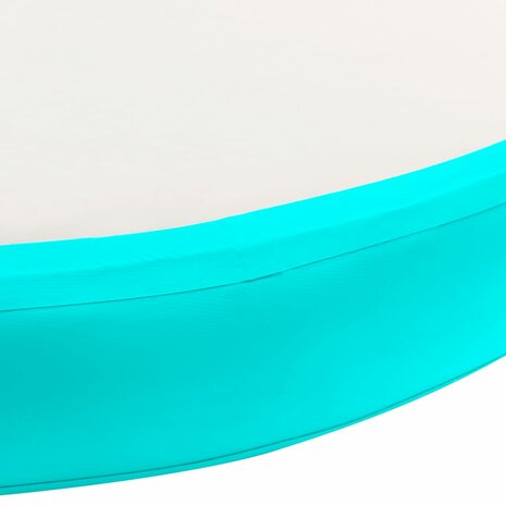 Gymnastiekmat met pomp opblaasbaar 100x100x15 cm PVC groen 5