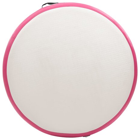 Gymnastiekmat met pomp opblaasbaar 100x100x20 cm PVC roze 4