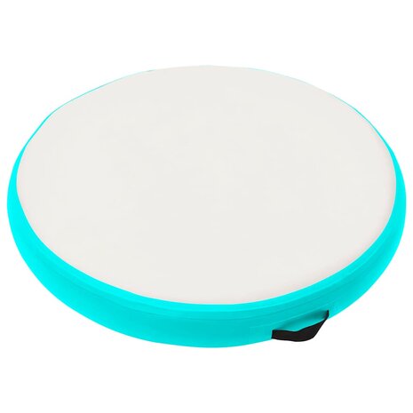 Gymnastiekmat met pomp opblaasbaar 100x100x20 cm PVC groen 3