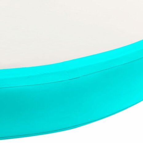 Gymnastiekmat met pomp opblaasbaar 100x100x20 cm PVC groen 6
