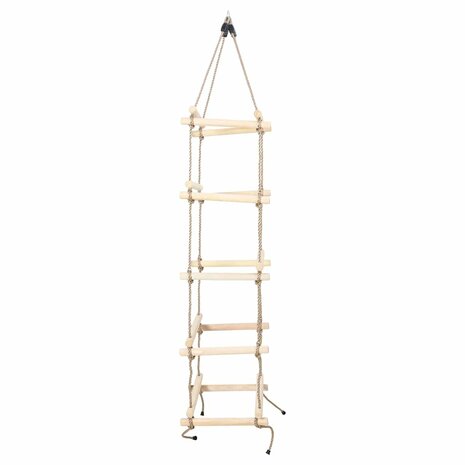 Touwladder 200 cm hout 3