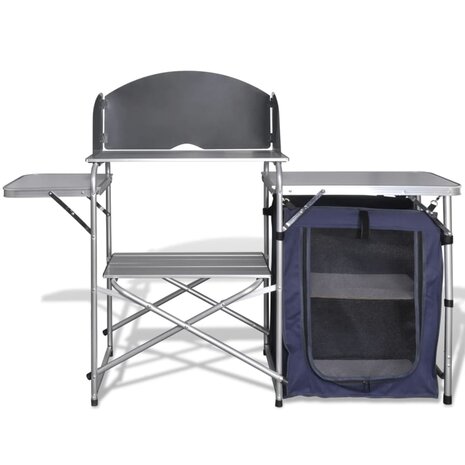 Campingkeuken inklapbaar met windscherm aluminium 3