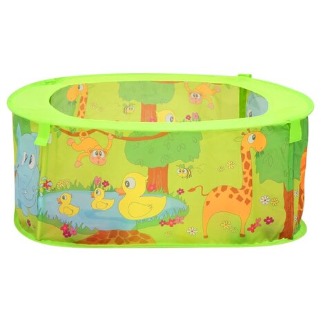 Ballenbak voor kinderen met 50 ballen 75x75x32 cm 2