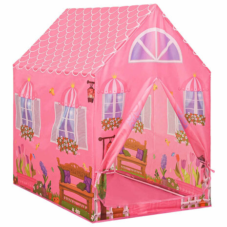 Kinderspeeltent met 250 ballen 69x94x104 cm roze 4
