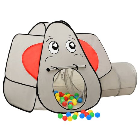 Kinderspeeltent Olifant 174x86x101 cm grijs 3
