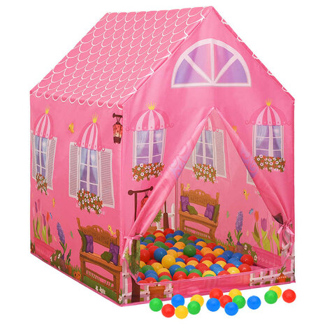 Kinderspeeltent 69x94x104 cm roze 3