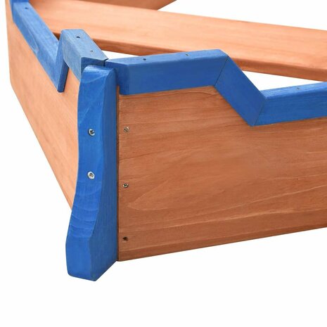 Zandbak piratenschip 190x94,5x101 cm vurenhout 8