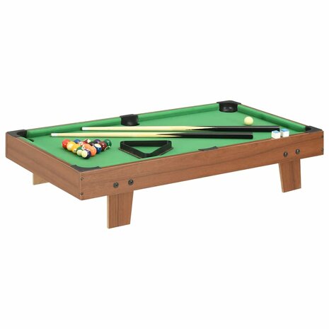 Minipooltafel 3 Feet 92x52x19 cm bruin en groen 1