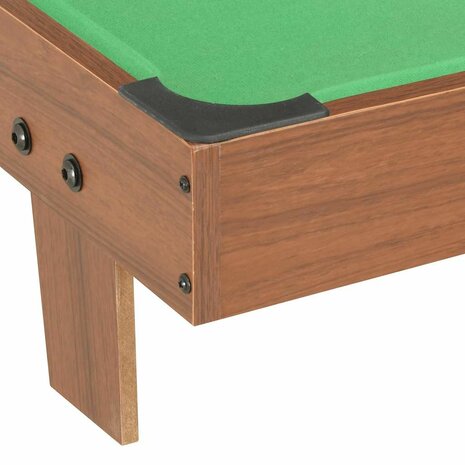 Minipooltafel 3 Feet 92x52x19 cm bruin en groen 5
