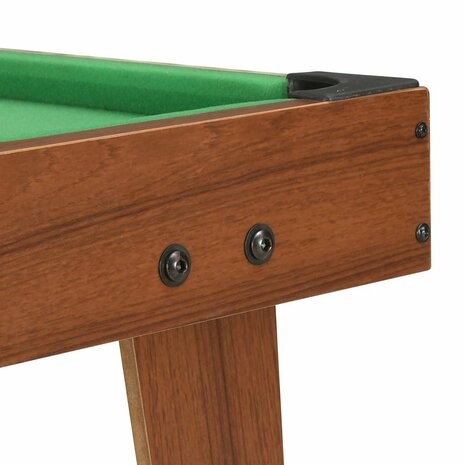 Minipooltafel 3 Feet 92x52x19 cm bruin en groen 6