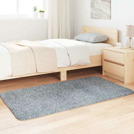 Hoogpolig vloerkleed NAVARRA 80x150 cm polyester lichtgrijs 3