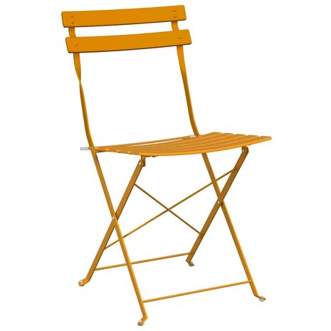 Vouw Bistroset 3 pcs Mosterdgeel Staal 5