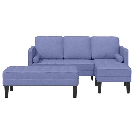 Bankstel met kussen 2 pcs Jeans Blauw Polyester 5