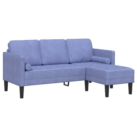 Bankstel met kussen 2 pcs Jeans Blauw Polyester 6