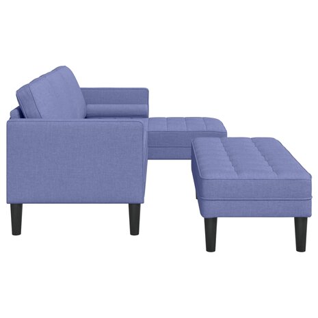 Bankstel met kussen 2 pcs Jeans Blauw Polyester 9