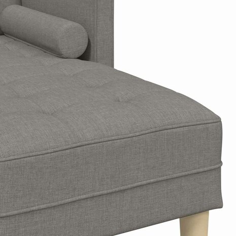 Bankstel met kussen Taupe Polyester 7